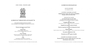 Carte Brunch Apercu de la carte Carte Brunch