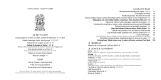 Carte Dîner Apercu de la carte Carte Dîner