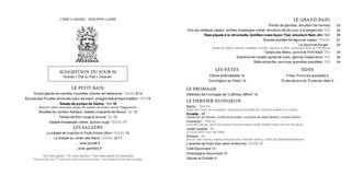 Carte Déjeuner Apercu de la carte Carte Déjeuner