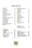 Apercu de la carte Carte Vins