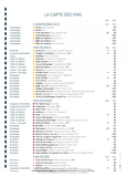 Apercu de la carte Carte des Vins