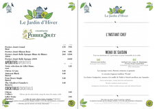 Apercu de la carte Carte Restaurant Le Jardin d'Hiver