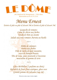 Apercu de la carte Affiche ext&eacute;rieure menu Ernest