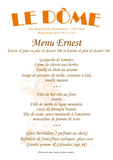 Apercu de la carte Affiche ext&eacute;rieure menu Ernest