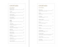 Apercu de la carte Carte des Vins